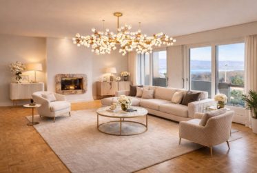 Élégance contemporaine avec vue panoramique sur le lac à Cologny